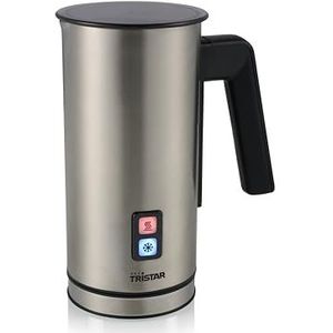 Tristar elektrische Melkopschuimer, koud en warm melkschuim, voor 150 ml melkschuim of 300 ml verwarmde melk, roestvrij staal, MK-2277