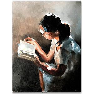 James Coates - Vrouw lezen kunst print poster muur kunst 16 x 12 inch (A3)