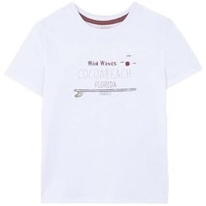 Gocco Surf T-shirt voor kinderen, Optisch wit, 10 jaar