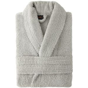 Top Towel Elegante badjas voor dames en heren, 100% katoen, 500 g/m², met capuchon of zonder capuchon, zacht en absorberend voor douche, spa en zwembad, Zilver Grijs, M