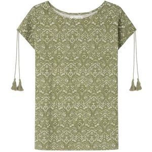Springfield Dames T-shirt, patroon groen, medium, Patroon Groen, M