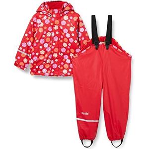 CareTec Unisex kinderen Rain Suit-Pu W. Fleece regenjas, rood (402), 80