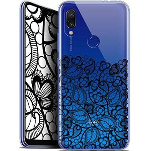 Caseink Hoes voor Xiaomi Redmi 7 (6.26) [Beschermhoes Case Gel HD Collectie Spring Design Bas Dentelle Noir - Flexibel - Ultradun - Gedrukt in Frankrijk]