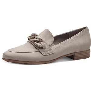 Jana Dames Loafer zonder hak Vegan blokhak, steen, 42 EU