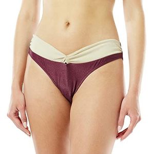 Dagi Bikinibroekje voor dames, Bordeaux - ecru, 36