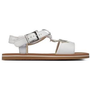 Clarks Finch Summer K Sandalen voor meisjes, wit, 32 EU