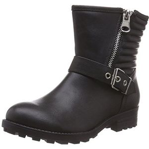 ALDO Crates Biker enkellaarsjes voor meisjes, zwart synthetisch 96, 35 EU, zwart synthetisch 96, 35 EU