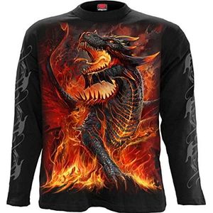 Spiral Draconis Shirt met lange mouwen zwart XL 100% katoen Gothic, Horror, Nu Goth, Rock wear
