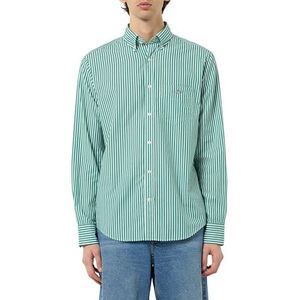 GANT Reg Classic Poplin Stripe overhemd voor heren, Butternut Green, S
