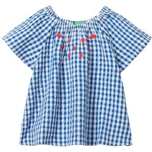 United Colors of Benetton Shirt voor meisjes en meisjes, Blauw, 18 mesi