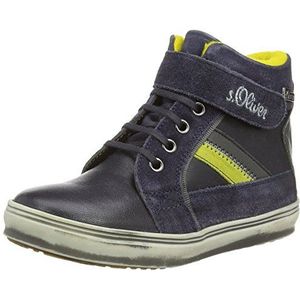 s.Oliver 35312 Hoge sneakers voor jongens, Blauw Navy 805, 31 EU