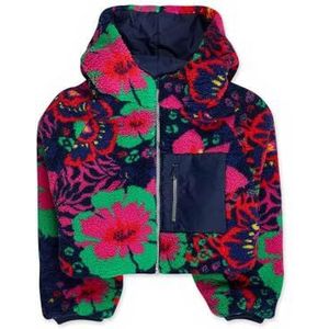 Tuc Tuc Omkeerbare parka voor meisjes, roze, collectie Wild Flowers voor meisjes, Roze, 8 Jaren