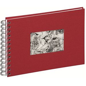 Pagna 12109-03 spiraalalbum 240 x 170 mm 40 pagina's, linnen band, witte fotokarton Kleur: rood