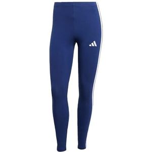 adidas Dames ESSENTIALS 3-STRIPES COTTON LEGGINGS, Dark Blue/White, XXL