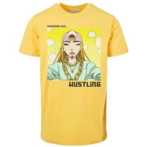 Mister Tee Heren T-shirt Everyday She Hustling Tee, T-shirt met print op de voorkant voor mannen, grafisch T-shirt, streetwear, Taxi Yellow, 3XL