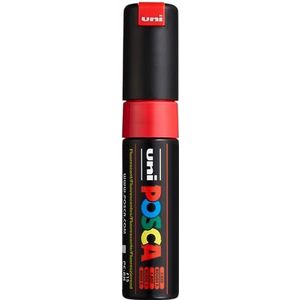 uni-ball 182677 - POSCA marker met brede wigpunt, neon rood