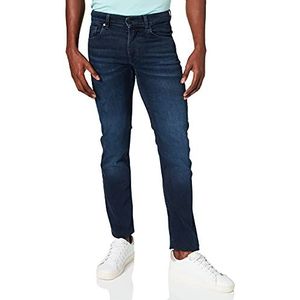 7 For All Mankind Heren Slimmy Luxe Performance Eco Dark Blue Jeans, Dark Blue, 31W x 30L