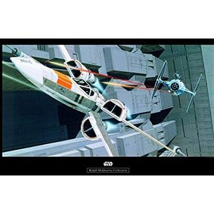 Komar Wandafbeelding | Star Wars Classic RMQ X-Wing vs TIE-Fighter | Kinderkamer, jeugdkamer, decoratie, kunstdruk | zonder lijst | WB164-70x50 | Formaat: 70 x 50 cm (breedte x hoogte)