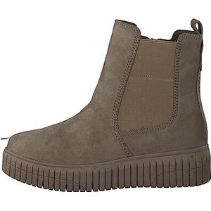 Jana Chelsea boots voor dames, winter, plat, breedte H, extra breed, stone, 39 EU
