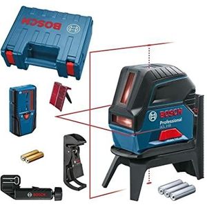 Bosch Professional bouwlaser GCL 2-50 (rode laser, binnenafwerking, 3x AA, laserdiode: 630 - 650 nm, zelfnivellerend ± 4°, in transportkoffer)