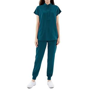 MISEMIYA - Sanitair-uniformen voor dames, medische uniformen, medische uniformen, verpleegsters, casaade en broek, Ref. 0051, Celeste Y Blanco, XL