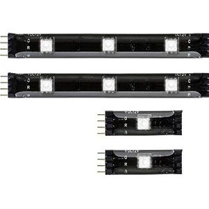 Paulmann 70338 YourLED afstandspakket voor LED Strip 21 cm Stripe Accessoires RGB Multicolor Zwart helder gecoat 2 x 75 cm 2 x 3 cm verlenging