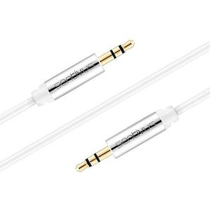 Sentivus Aux-kabel, 2 m, audio-jackkabel 3,5 mm voor iPhones, iPads, smartphones, tablet en andere stereo-apparaten, wit
