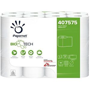 24RT Classic toiletpapier, 2-laags, 19,80 m, 180 stuks BioTech Papernet