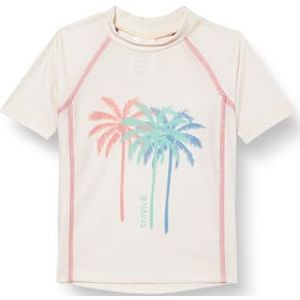 Playshoes UV-bescherming badshirt zwembroek unisex kinderen en jongens, Palmen ecru, 110-116