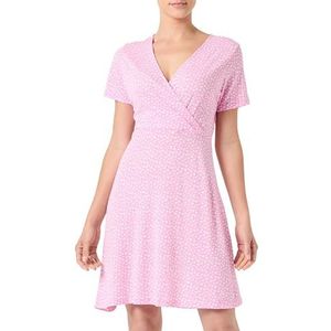 PIECES Pcsienna Ss Dress Noos Bc jurk voor dames, Pastel Lavender/Aop: bloem, L