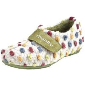 Manitu Home 340124 Pantoffels voor dames, Beige crème bont 8, 41 EU