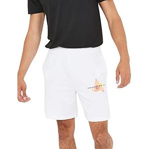 Sleepdown Mens liefde eiland kraken op jogger shorts casual zomer gym broek officieel gelicentieerd tv-programma, Kleur: wit, L