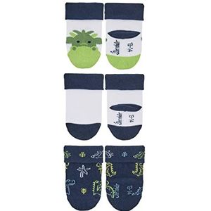 Sterntaler Babysokken voor jongens, pak van 3 drakensokken, marineblauw, 18