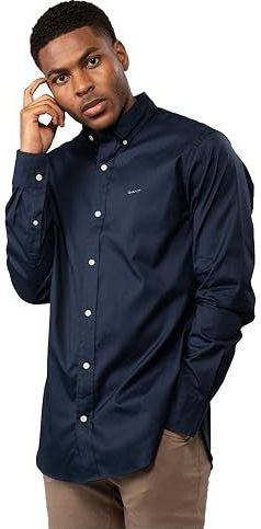 Gant - 3000300 Pinpoint Regular Fit Oxford Overhemd - Blauw - Katoen - Lange Mouwen