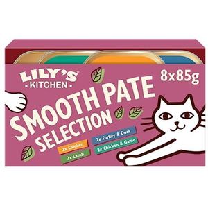 Lily's Kitchen Natuurlijk Fijne Paté voor Volwassen Katten 32 x dienblad 85g - Meerkleurenpack