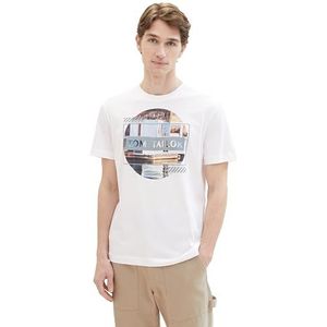 TOM TAILOR T-shirt voor heren, 20000 - wit, M