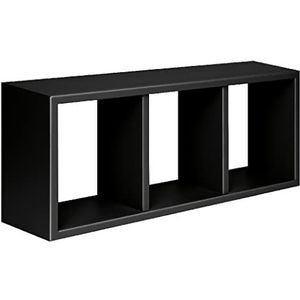 Homemania Tristano Wandrek voor woonkamer, slaapkamer, kantoor, MDF, zwart, 70 x 30 x 15,5 cm