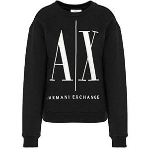 Armani Exchange Icon Project Sweatshirt voor dames, zwart, XL