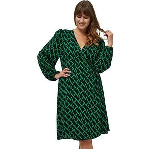 Peppercorn Lou Wrap Jurk Curve | Groene Jurken Voor Vrouwen UK | Lente Damesjurken | Maat 16