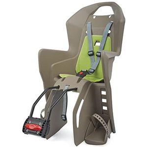 POLISPORT 8631400027 - KOOLAH FF achterzitje voor fietsen met 26'' tot 28'' wielen geschikt voor kinderen van 9 tot 22Kg met frameverankering en color Bruin groen