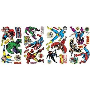 RoomMates RM - Marvel Helden Comic Muursticker, PVC, kleurrijk, 29 x 13 x 2,5 cm