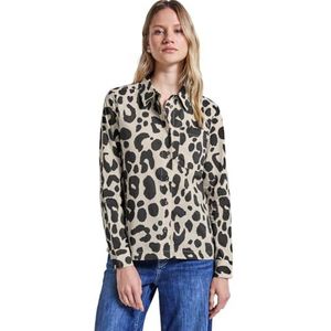 Street One Damesblouse met patroon, Coastal Beige, 44