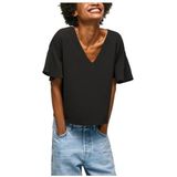 Pepe Jeans - Blouse - Wit - Katoen/Elastaan