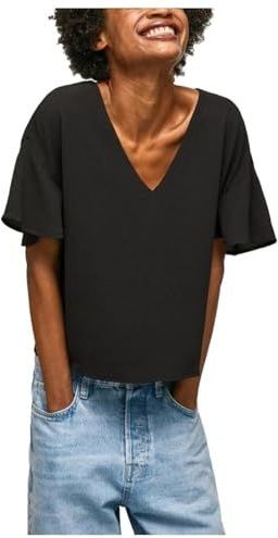 Pepe Jeans - Blouse - Wit - Katoen/Elastaan