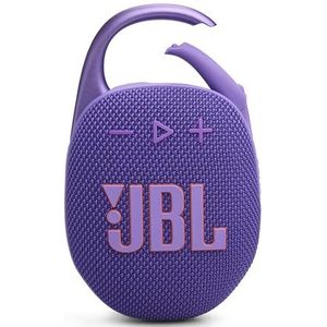 JBL Clip 5 Purple - Portable Bluetooth Speaker Box Pro Sound, Deep Bass and Playtime Boost Function - Waterproof and Dustproof - 12 Hours Runtime