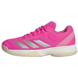 adidas Uniseks-Kind Courtflash Kids Tennis Shoes, Lucid Pink/Silver Metallic/Bliss Pink, 33 EU