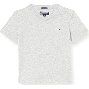 Tommy Hilfiger Jongens Boys Basic Vn Knit S/S T-shirt, grey heather, 128 cm