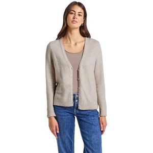 STREET ONE - Cardigan - Tusk cream mel - Met V-hals - Lange Mouwen