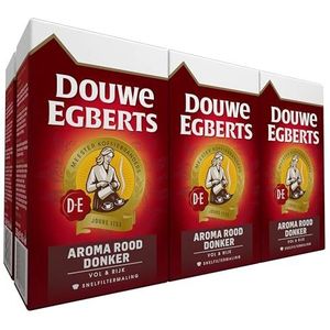 Douwe Egberts Filterkoffie Aroma Rood Donker (1.5 Kilogram - Intensiteit 06/09 - Dark Roast Koffie) - 6 x 250 Gram