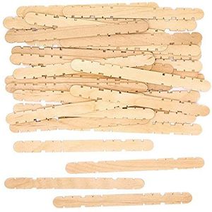 Baker Ross FE332 natuurlijke houten constructiestokjes - pak van 200, houten knutselstokken voor kinder knutselprojecten, ideaal voor houtbewerking en modelbouw
